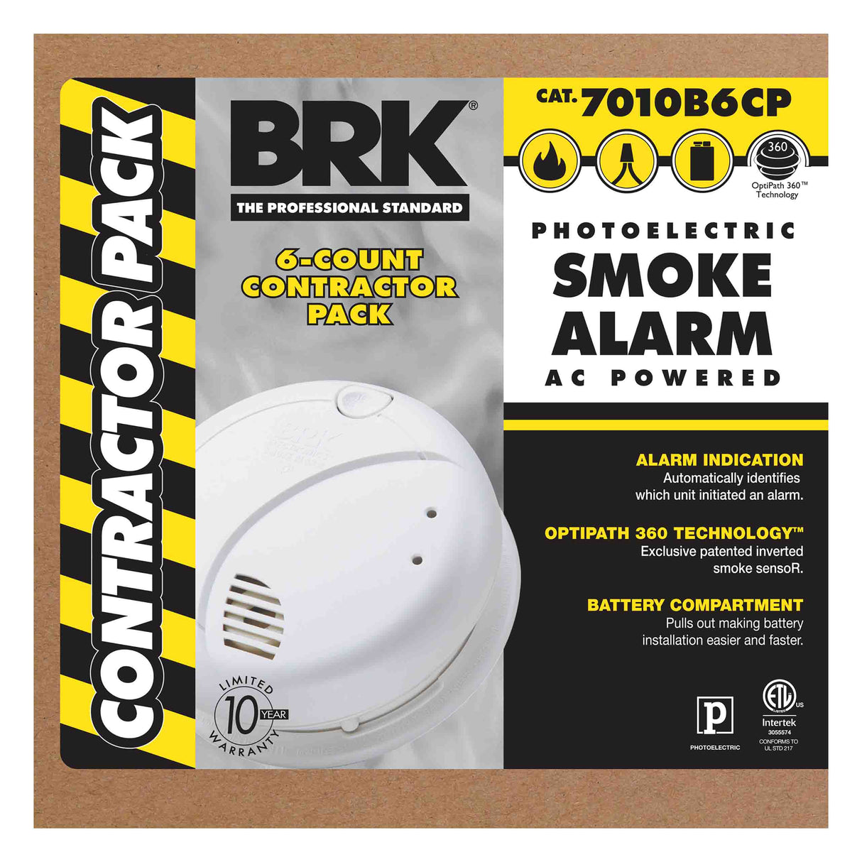 7010B6CP Carton-Photoelectric Smoke Alarm
