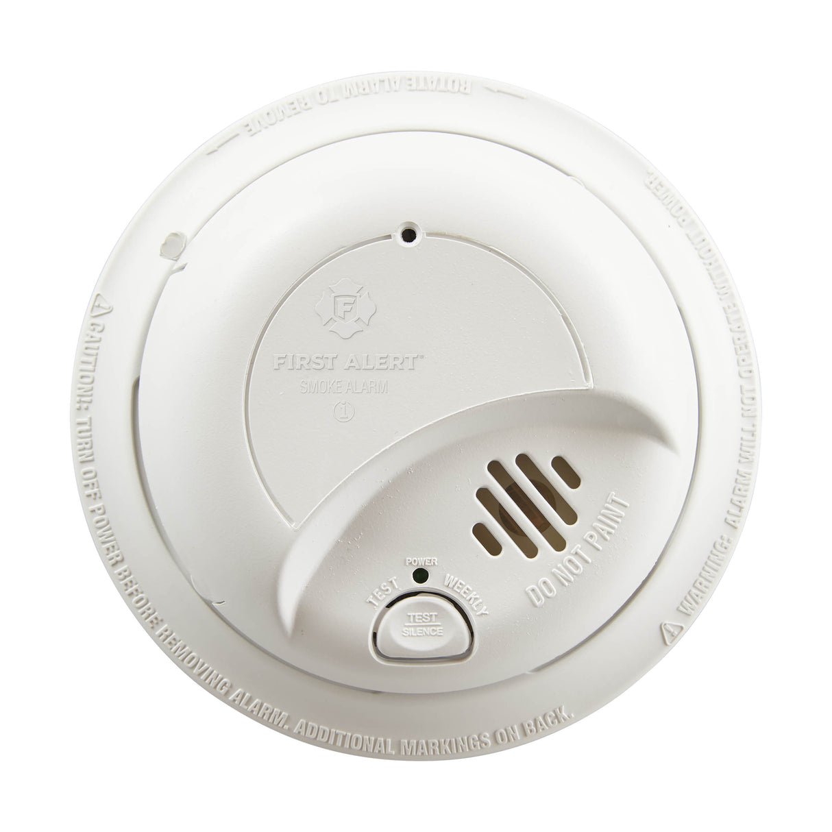 Front- Hardwired Ionization Smoke Alarm with Alkaline Battery Backup