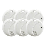 SkuImg;7010B6CP;7010B6CP_6pk_Front_SmokeAlarms.jpg;7010B6CP Front 6pk Hardwired Photoelectric Smoke Alarm with Battery Backup