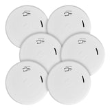 1046739 10-Year Battery Smoke Alarm with Slim Profile Design - 6 Pack